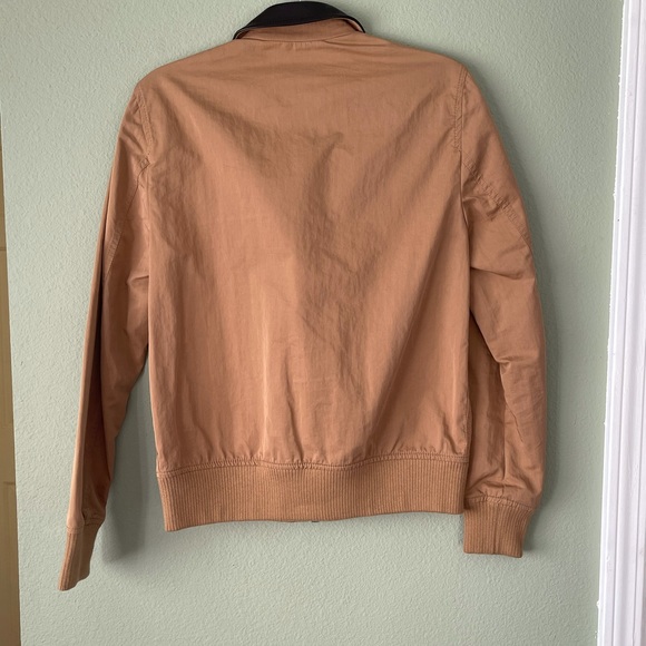 Men’s Club Monaco Leather Collar Tan Jacket XS - Picture 2 of 3